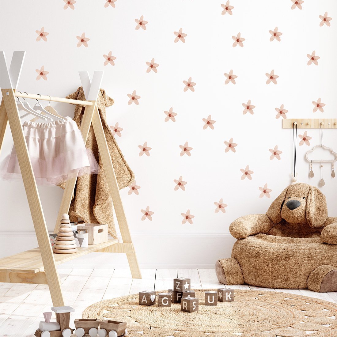 Pastelowe Love Pastelowe Love Niezapominajki boho - Naklejka na ścianę