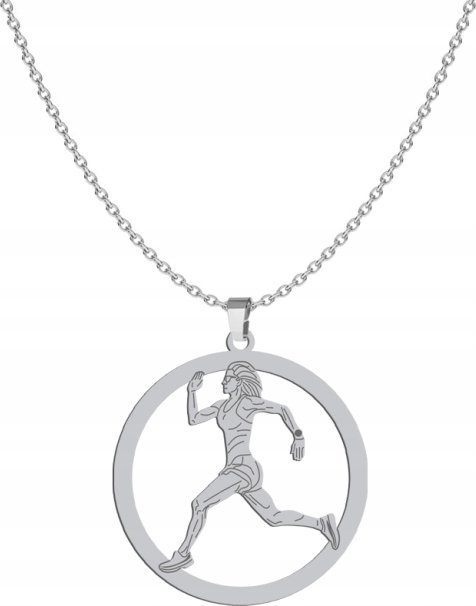 Radziszewska Jewellery Srebrny Naszyjnik Sprinterka Bieg GRAWER GRATIS