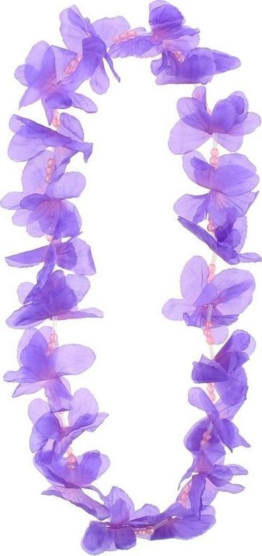 Naszyjnik hawajski Motylki fioletowy