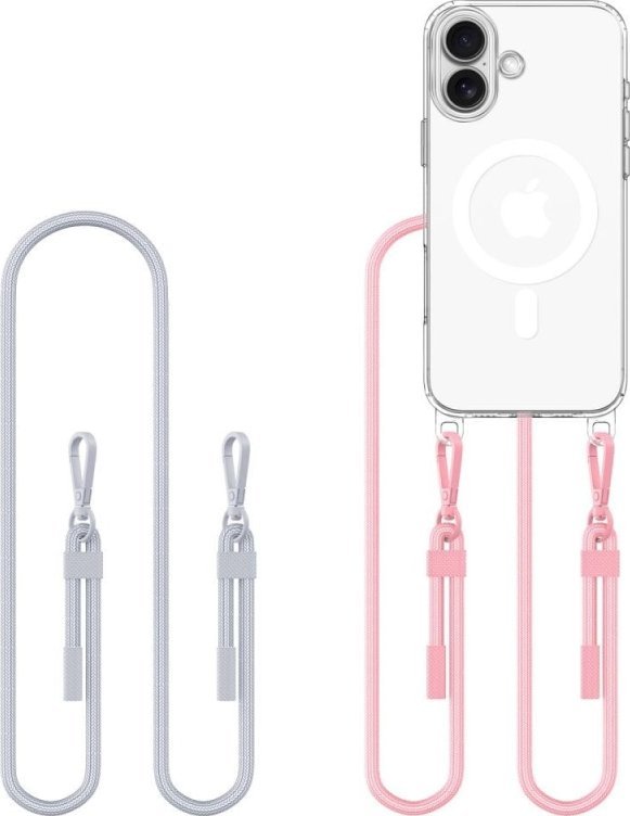 TECH-PROTECT FLEXAIR CHAIN MAGSAFE IPHONE 16 GREY & PINK
