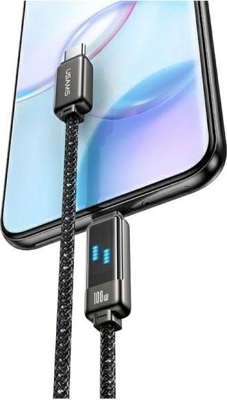 Usams USAMS Kabel USB-C na USB-C 100W 1,2m Zinc Alloy Fast Charging Data Cable Meteor Series SJ744USB01 (US-SJ744)