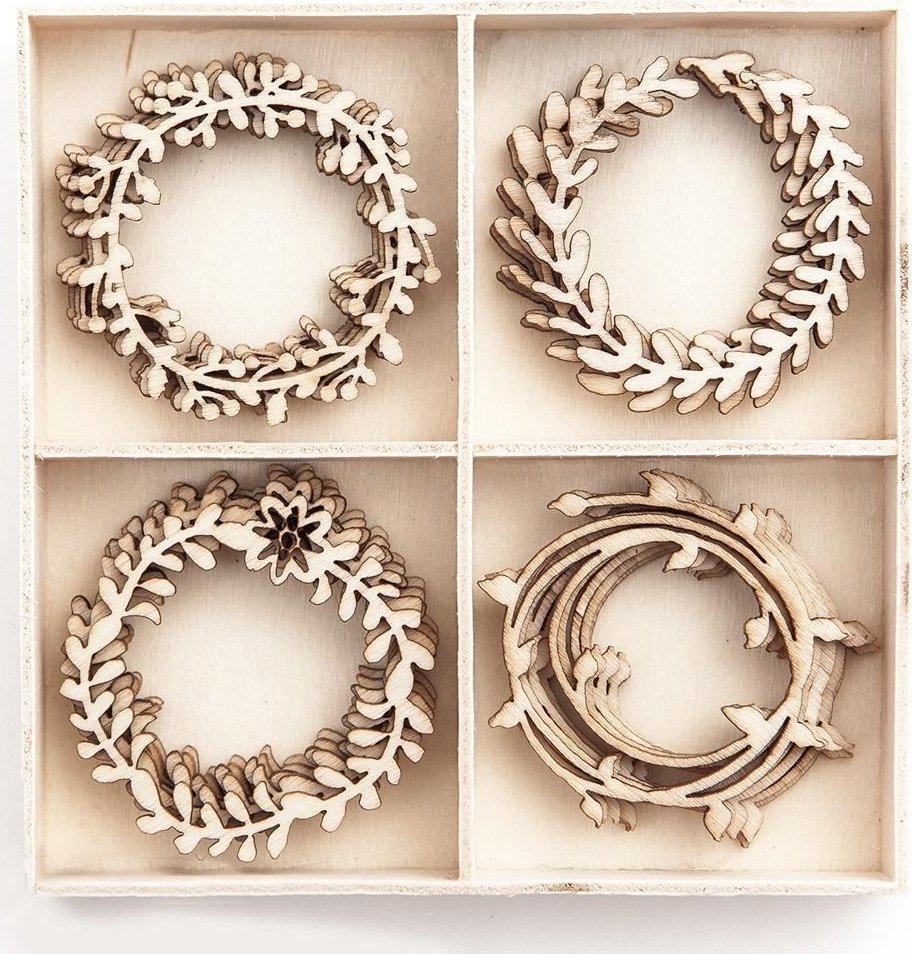 Kształty z drewna ramki 20szt