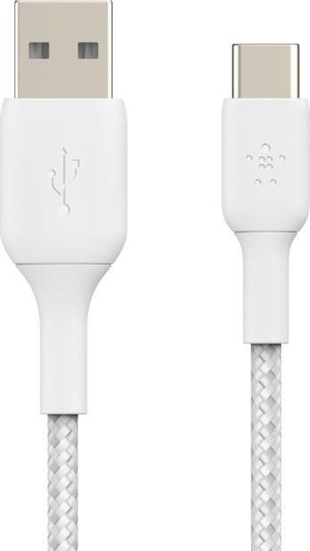 Kabel USB Belkin USB-A - USB-C 1 m Biały (CAB002bt1MWH)