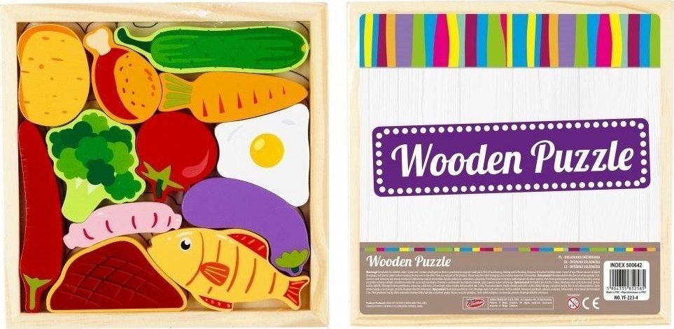 Mega Creative Układanka drewniana warzywa 12 elementów