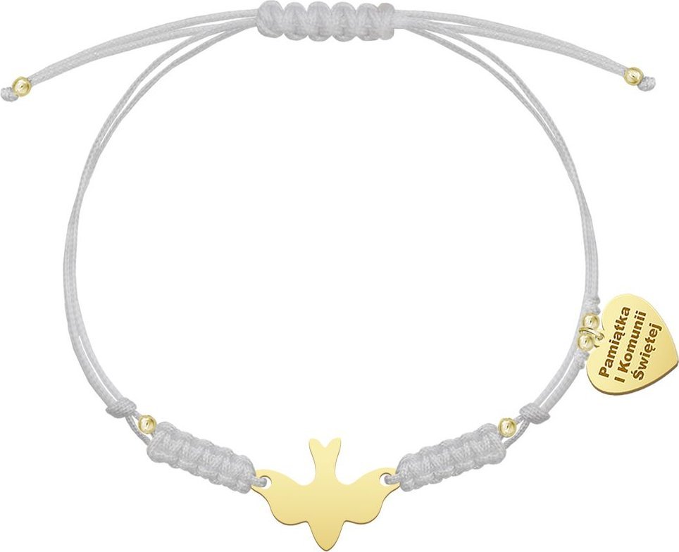 Radziszewska Jewellery Pozłacana Bransoletka GOŁĘBICA Bierzmowanie Pierwsza Komunia Święta GRAWER GRATIS