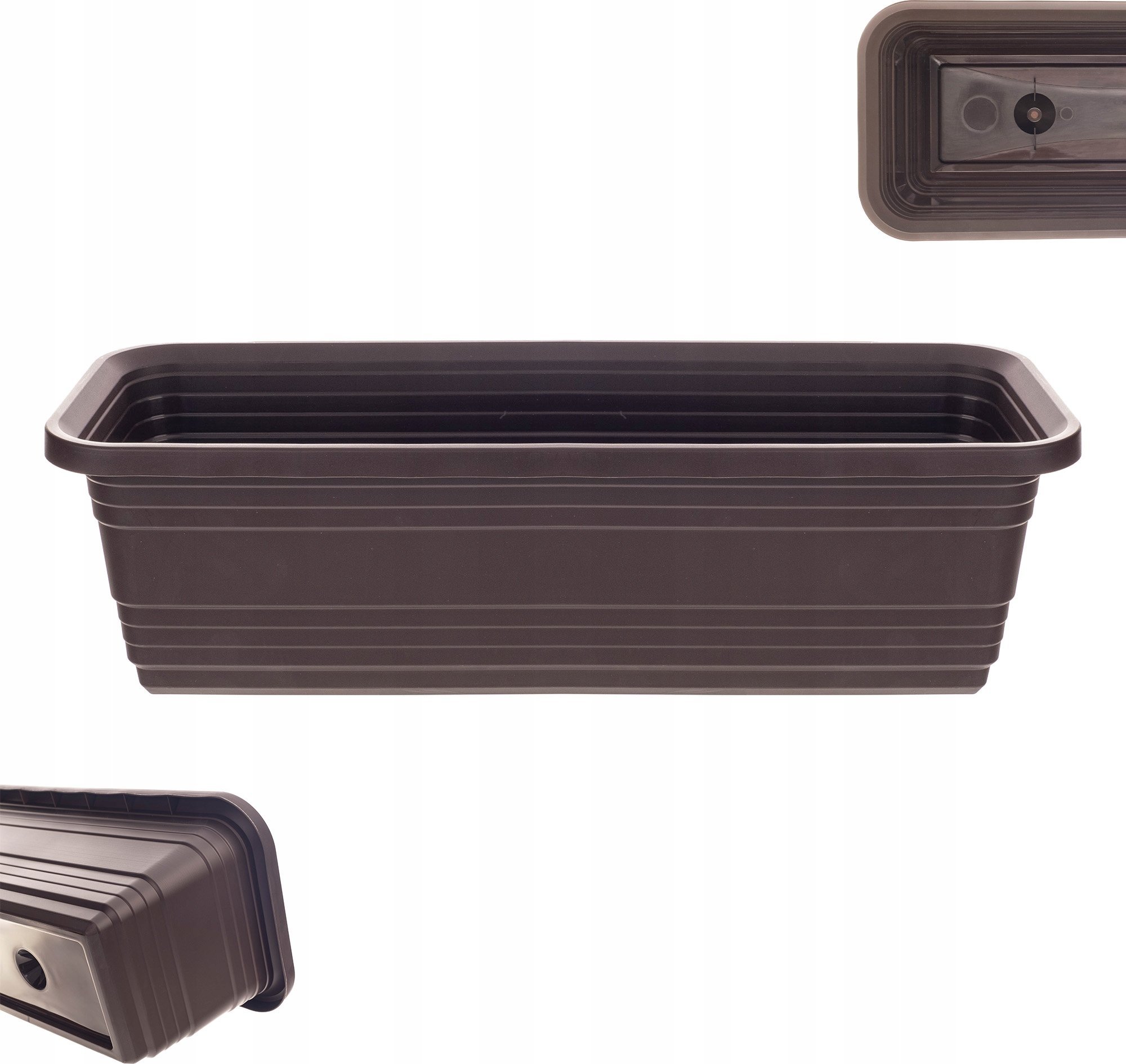 KADAX Skrzynka Balkonowa Doniczka Donica 50cm mokka Skrzynia Na Kwiaty