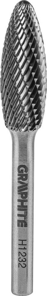 Graphite Frez do metalu (Frez do metalu HM, typ H (płomieniowy), 12 x 32 mm, trzpień 6 x 45 mm)