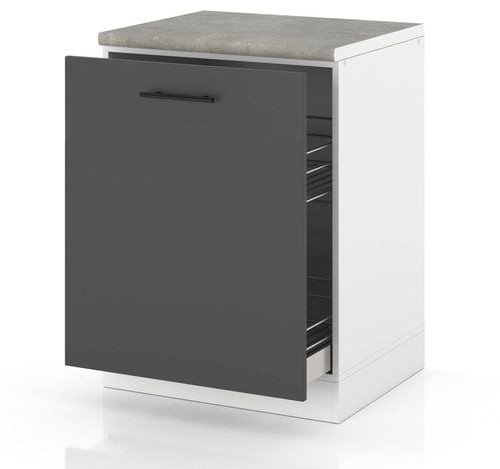 Szafka Kuchenna Stojąca Z Blatem Szafka Cargo 60cm Spremium Szary Mat