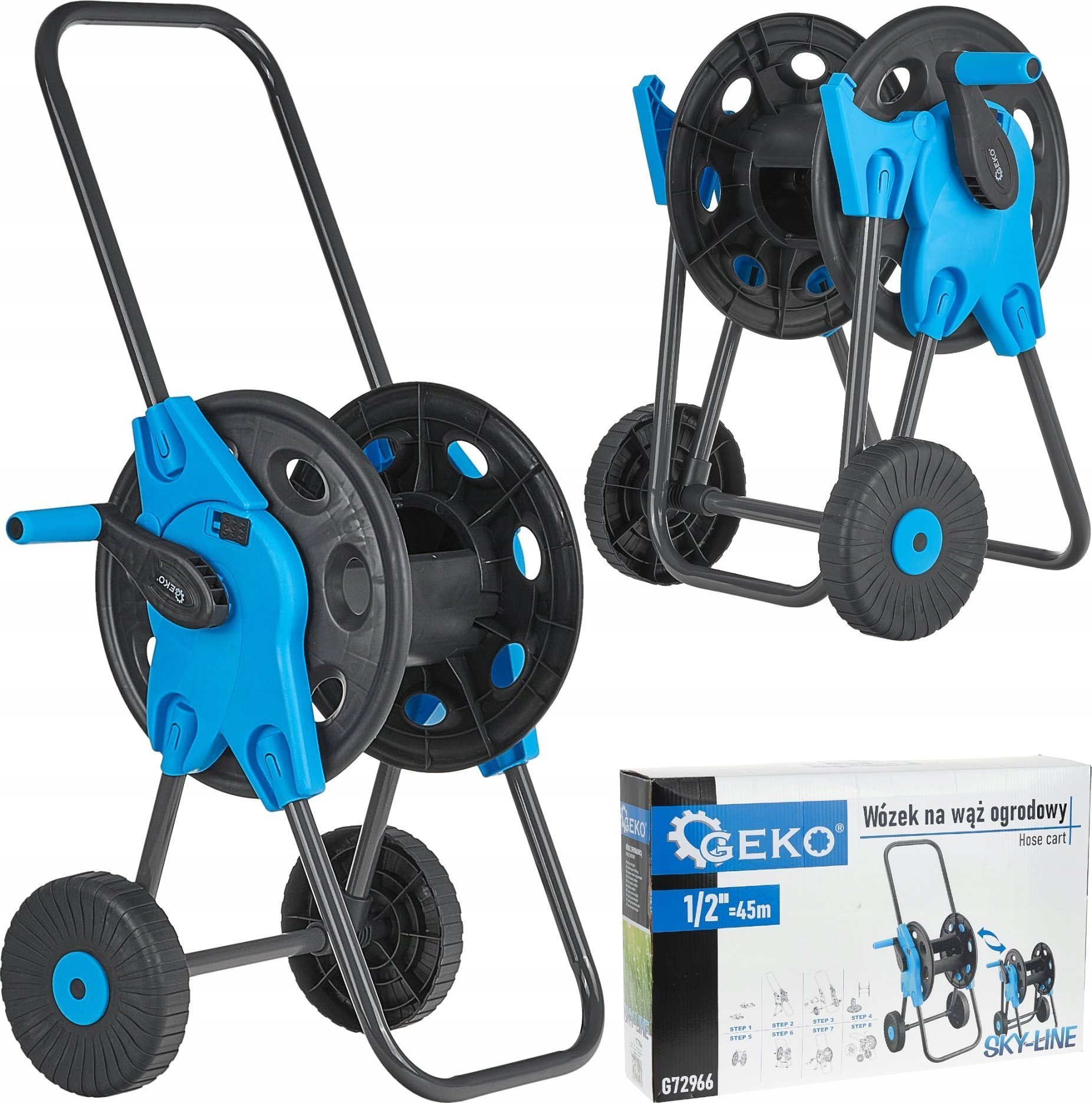 Wózek na wąż ogrodowy 1/2"=45m SKY-LINE (5)