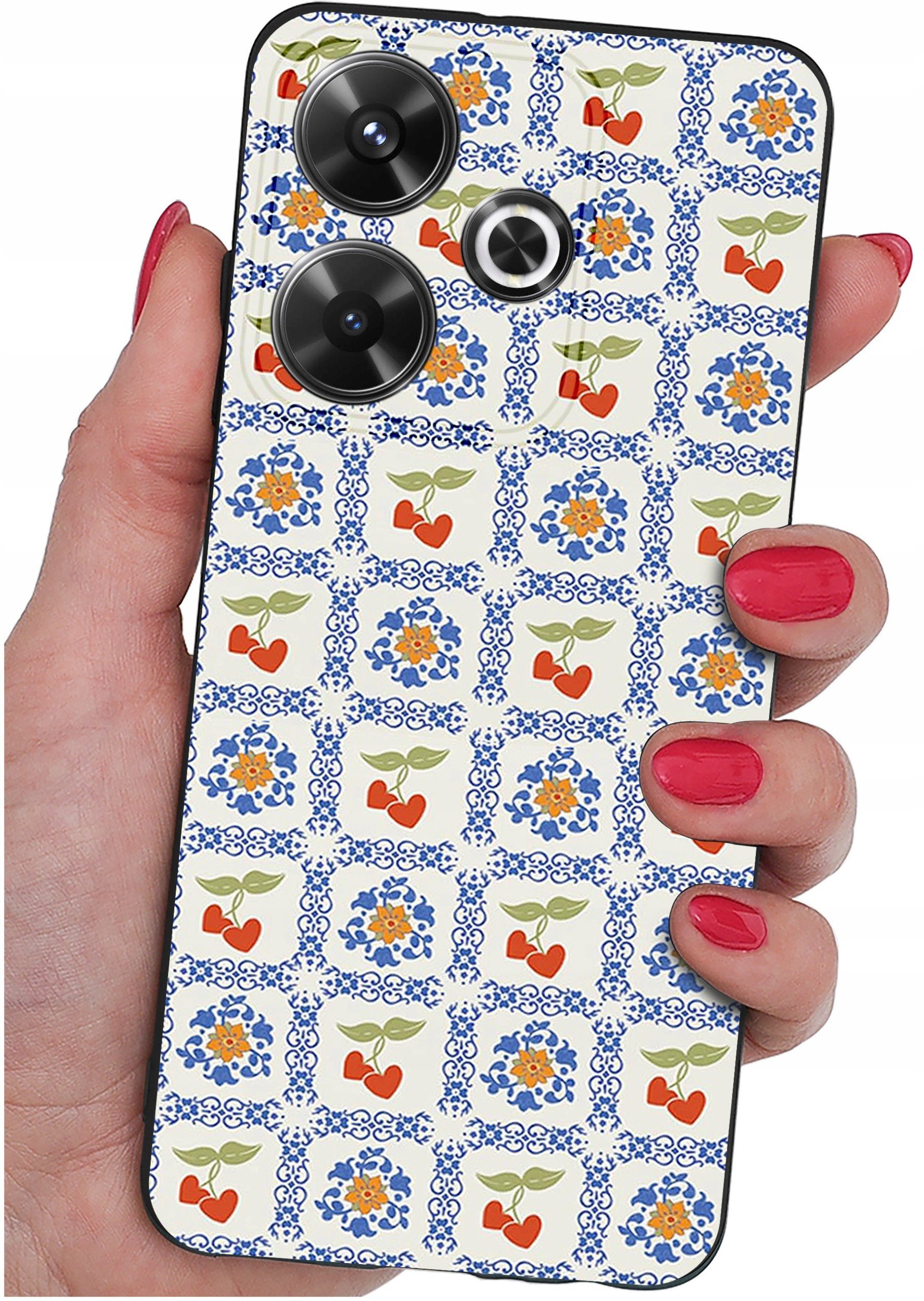 Etui do Xiaomi Redmi 13 4G WZORY |SILIKONOWE MATT CASE + SZKŁO 9H