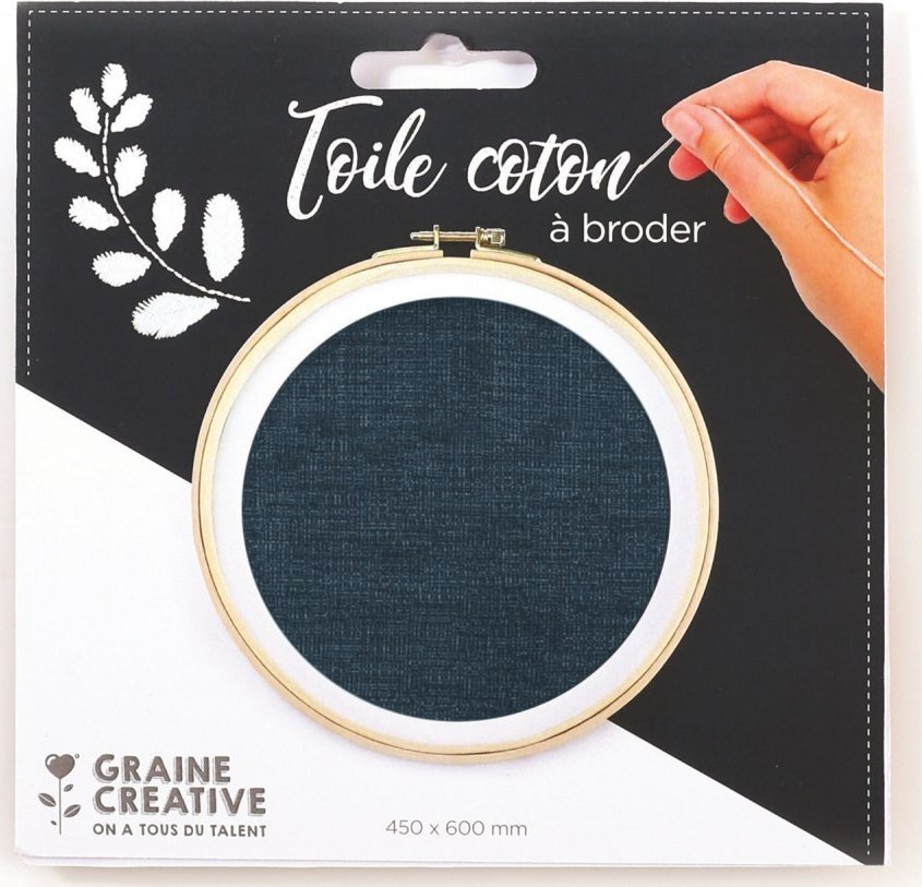 Bawełna do wyszywania 60x45 cm Granatowa