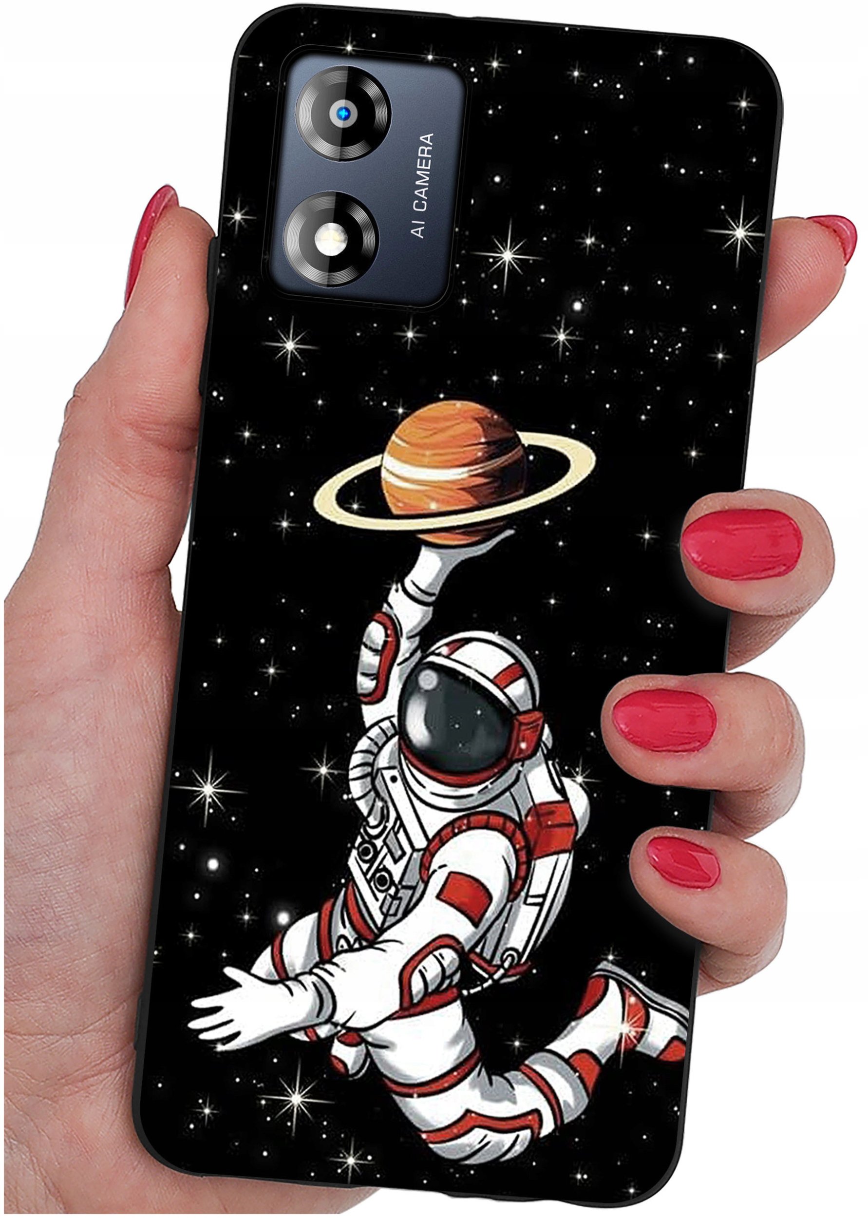 Etui do Motorola Moto E13 WZORY |SILIKONOWE MATT CASE + SZKŁO 9H