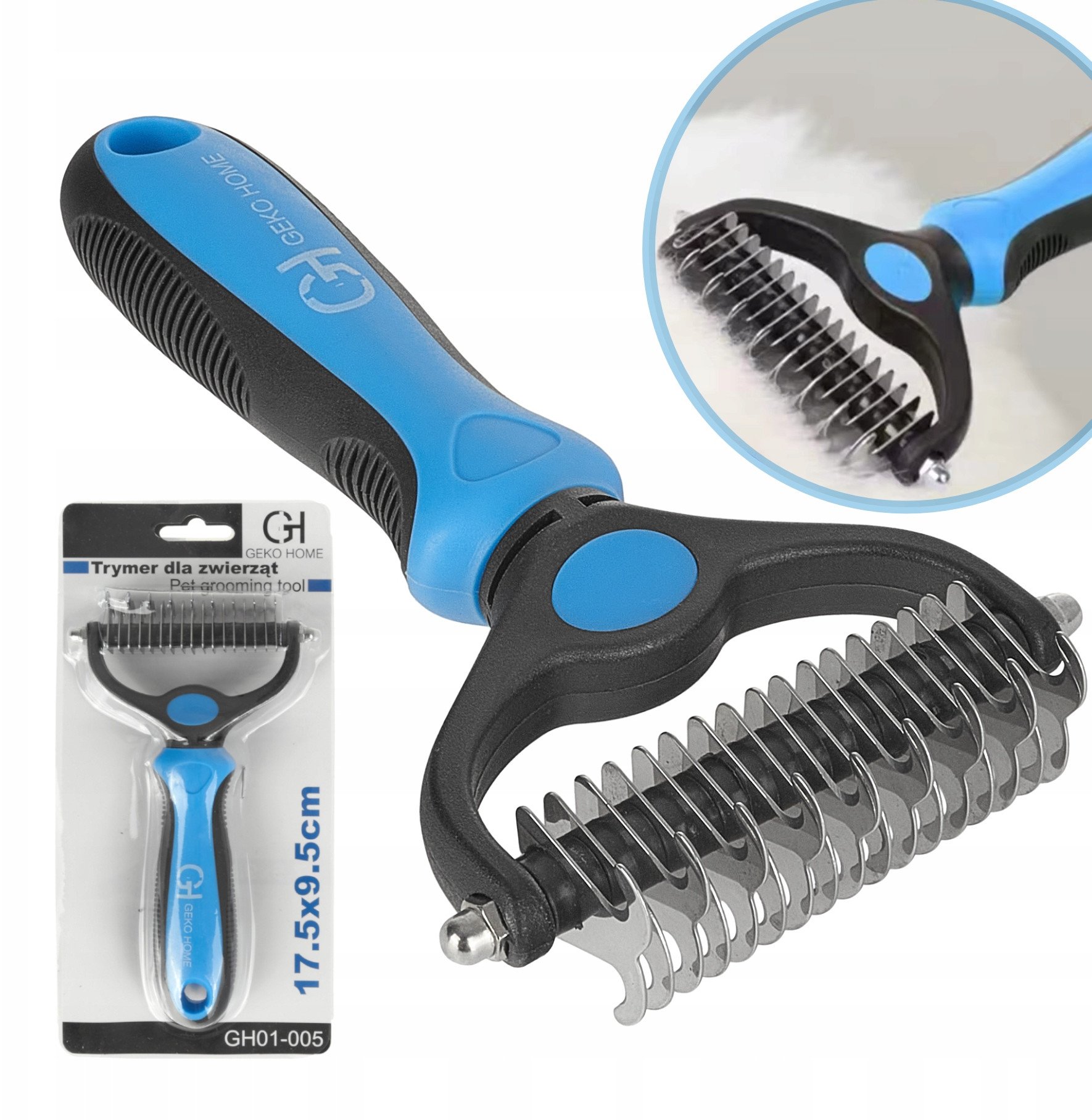 Trymer dla zwierząt – zgrzebło do kołtunów 17.5 x 9.5cm (100)