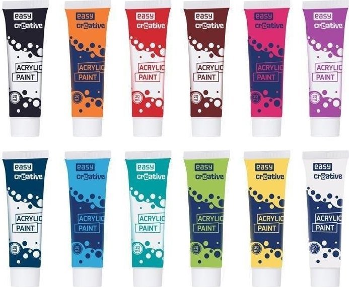 Easy Farbki akrylowe Creative 12 kolorów EASY