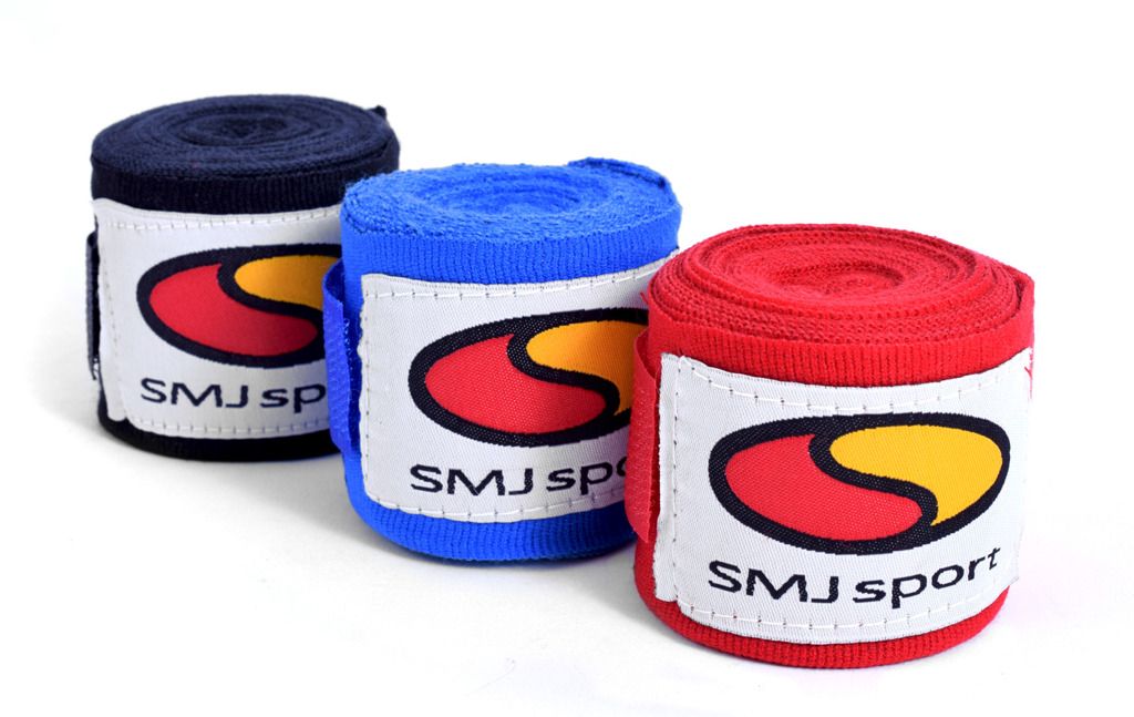 SMJ sport Bandaż bokserski taśma bokserska Hawk SMJ Sport 4m - 6697 Czarny