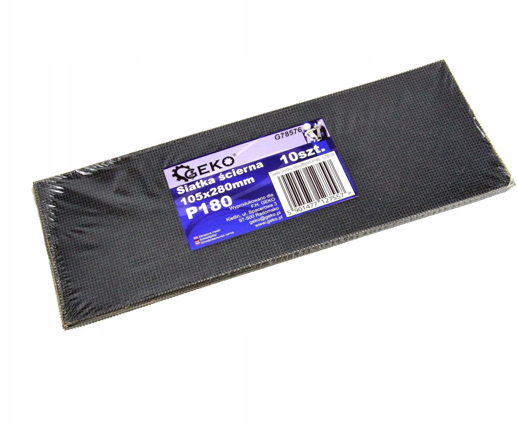 Geko Siatka ścierna 105x280mm P180 (10/1000)
