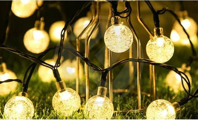 Masterled Girlanda małe kulki 2cm na balkon solarna Led ciep