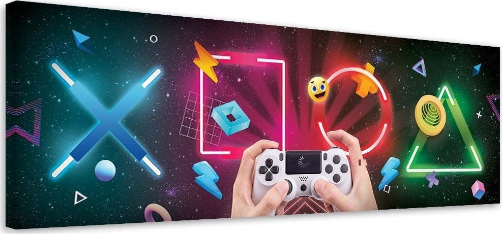 Feeby Obraz na płótnie, Przyciski i kontroler do gry - 90x30