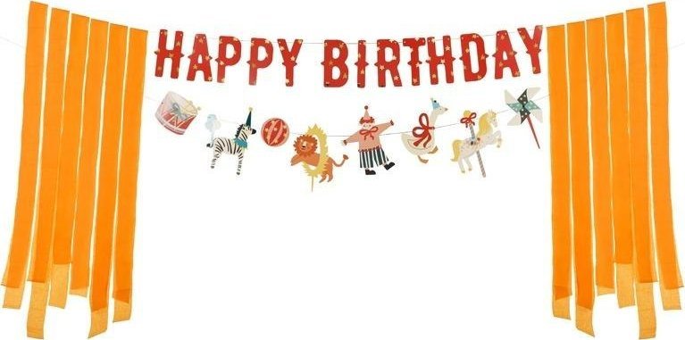 Baner Happy Birthday Cyrk 275cm