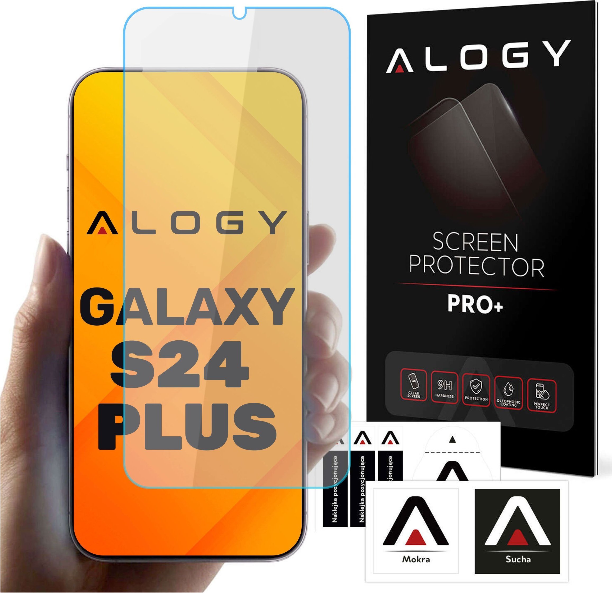 Alogy Szkło hartowane do Samsung Galaxy S24+ Plus na ekran Screen Protector Pro+ 9H