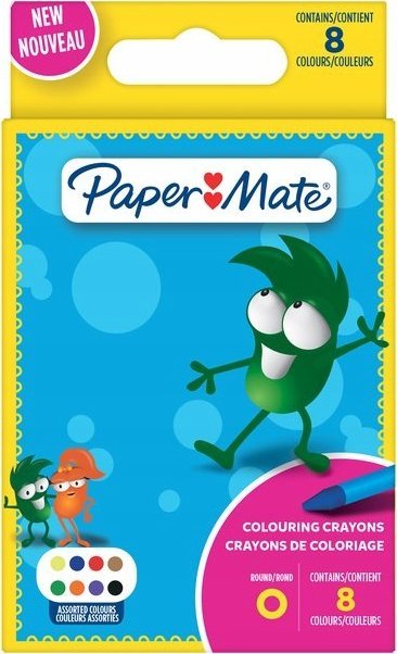 Paper Mate PAPER MATE Wachsmaler Kids Colouring Bunt 8er M Blister