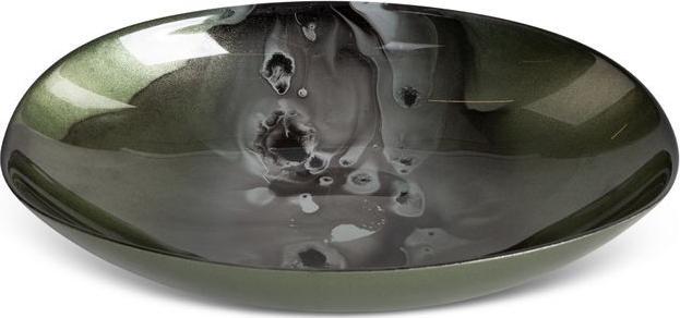 Eurofirany SZKLANA MISA DEKORACYJNA SABA (03) 31X21X7 CM ZIELONY