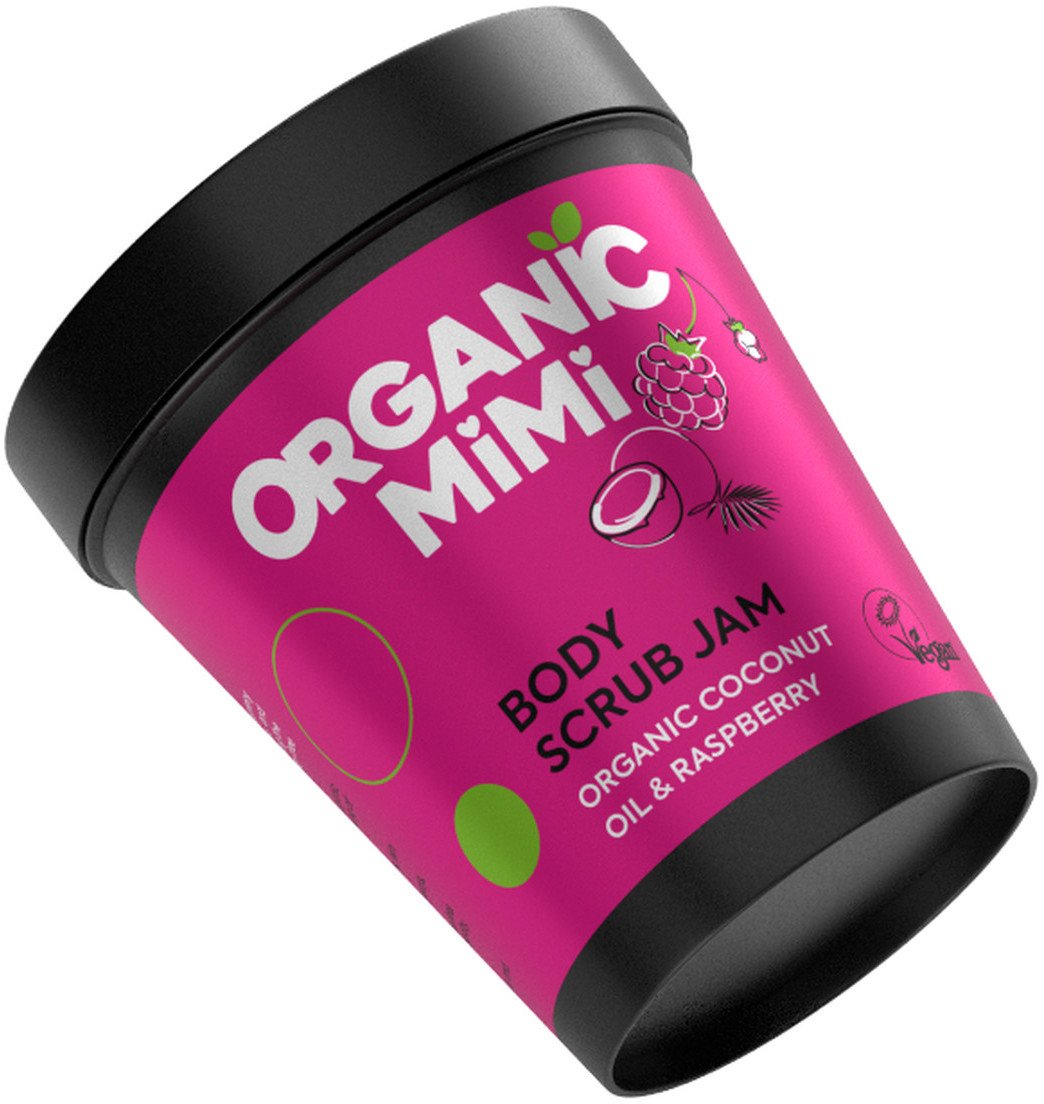 Organic Mimi Dżem-peeling do ciała Olej kokosowy i Malina 250g