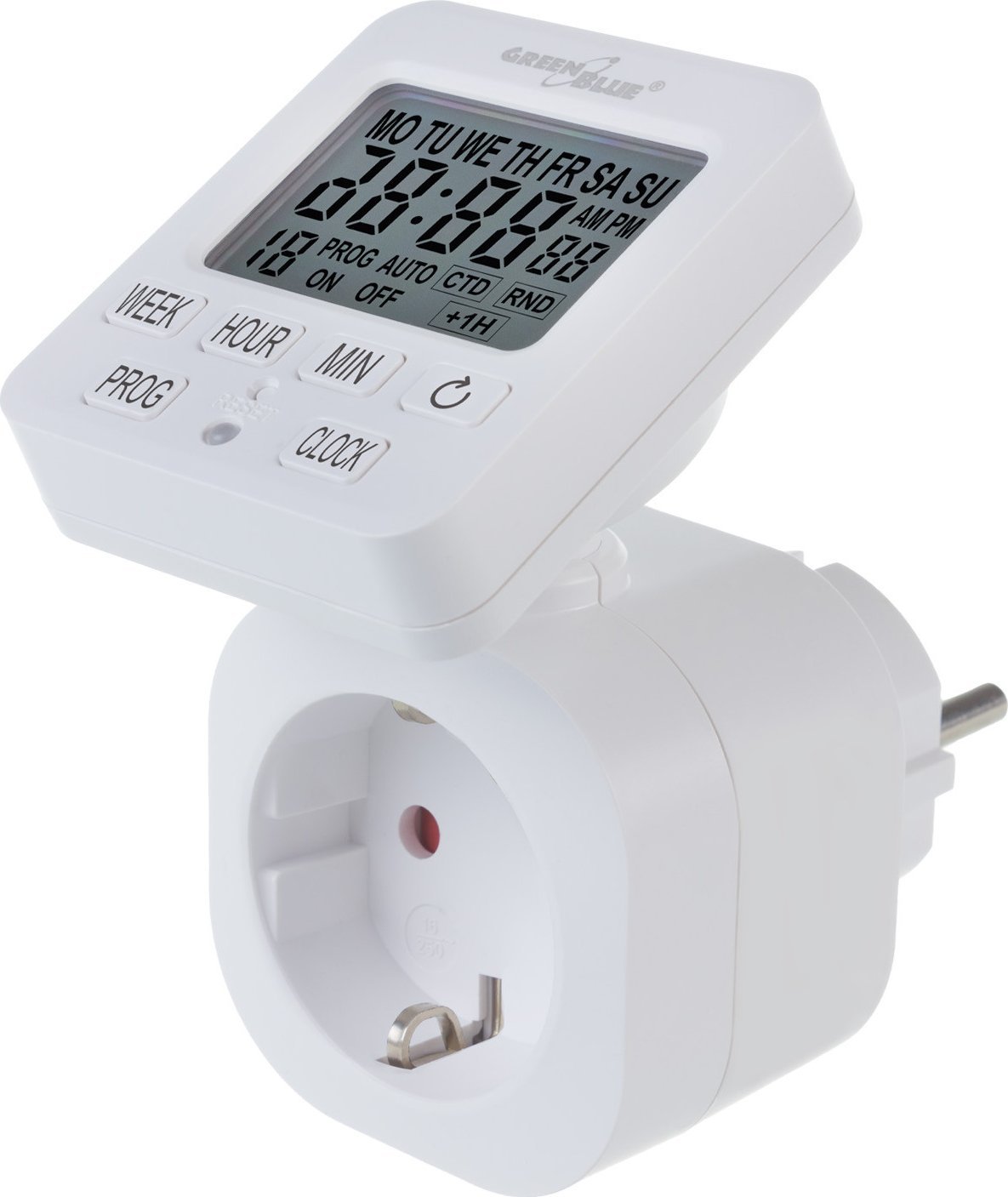 GreenBlue Włącznik czasowy - timer cyfrowy GreenBlue, max. obciążenie 16A, IP20, GB605 F