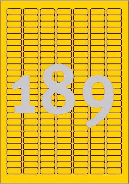 Avery Zweckform ETYK.ZF L6037 MINITYKIETA 25,4X10 MM ŻÓŁ ETYKIETA