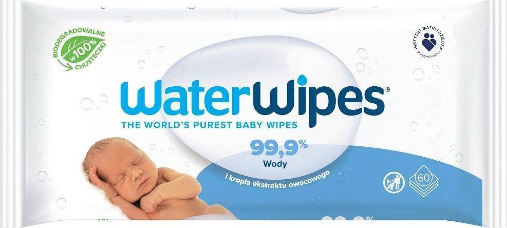 WaterWipes Bio Chusteczki nawilżane wodą 60 szt.