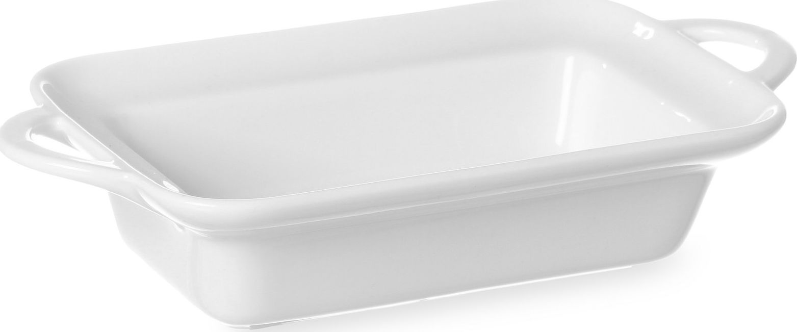 Hendi Półmisek do zapiekania prostokątny z uszami 260x185x55mm biała porcelana - Hendi 784129 Półmisek do zapiekania prostokątny z uszami 260x185x55mm