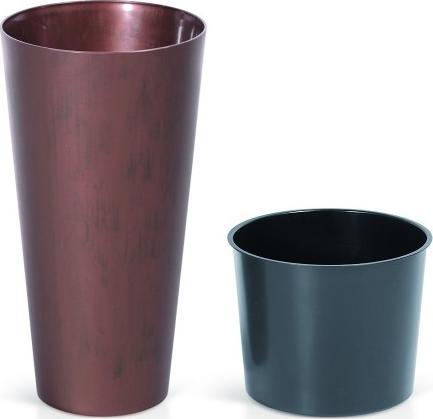 Prosperplast Doniczka z wkładem Tubus Slim Corten stal 47,6x25