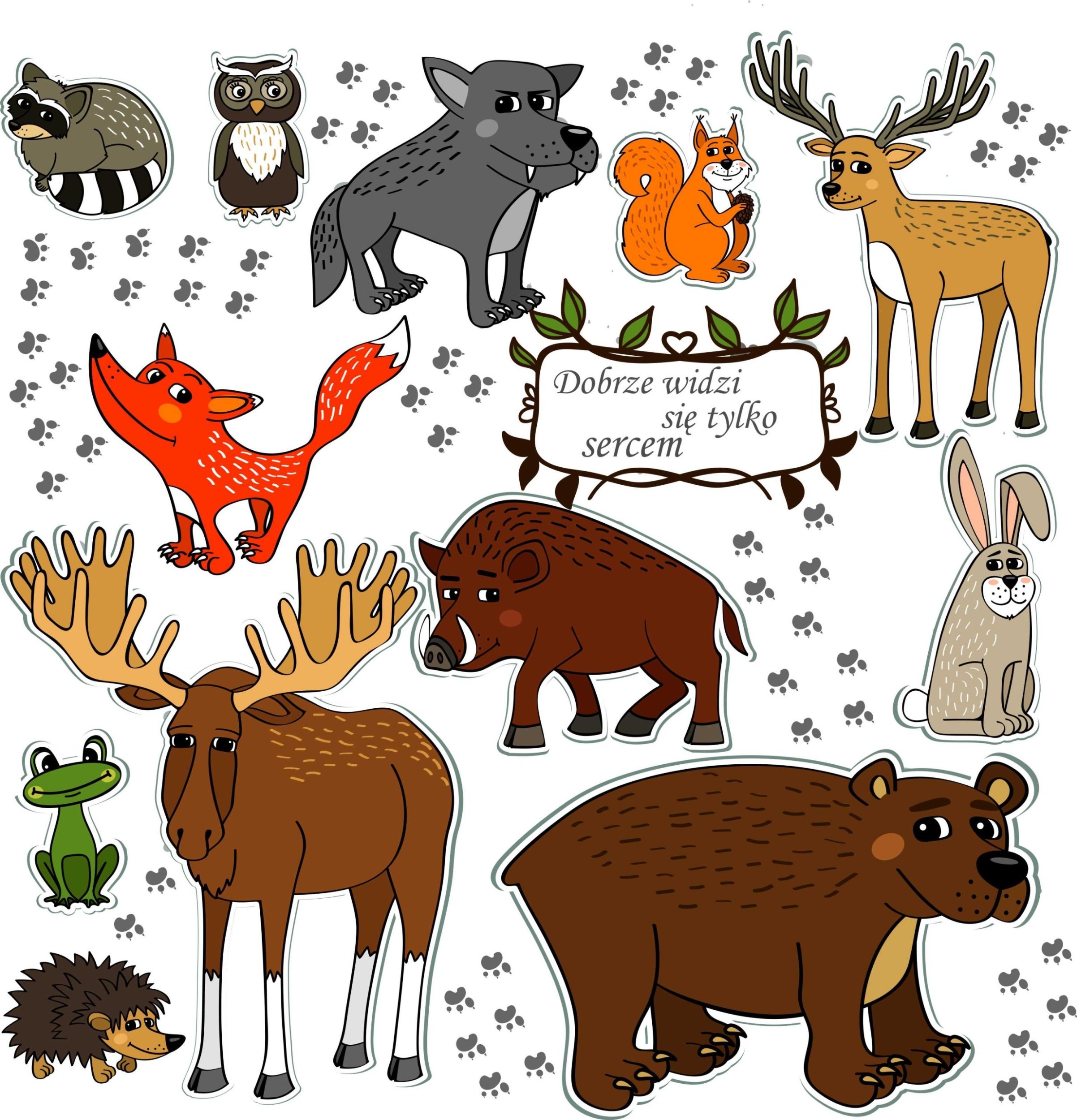 naSciane Naklejki na ścianę jeleń królik sowa MIŚ LISEK XXL