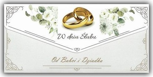 Karnet-koperta Ślub od Babci i Dziadka