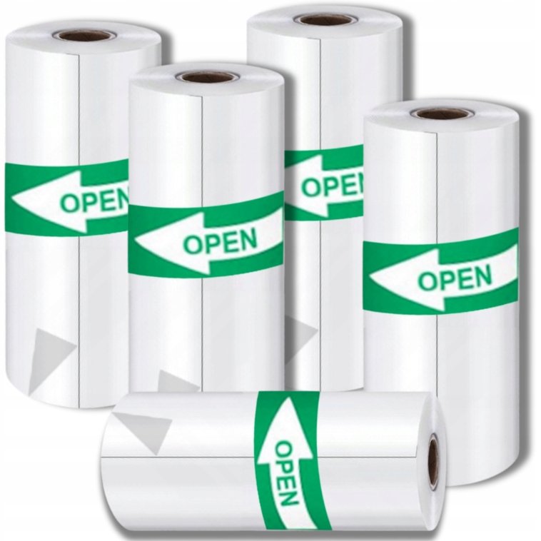 Rolki do mini drukarki "Drukuś" 5szt. 2,5x5,7cm z klejem