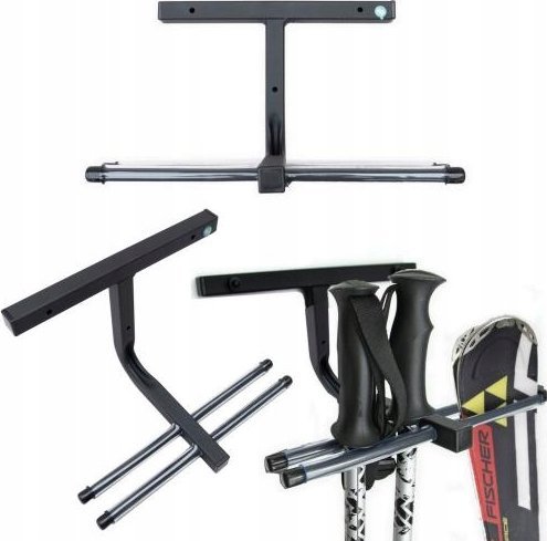 UCHWYT NA NARTY KIJE NORDIC WALKING ŚCIENNY METAL