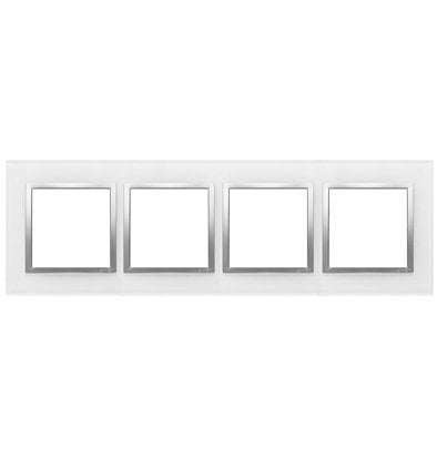Kontakt-Simon Simon 54 Nature* Ramka 4-krotna szklana, Srebrna Perła DRN4/69