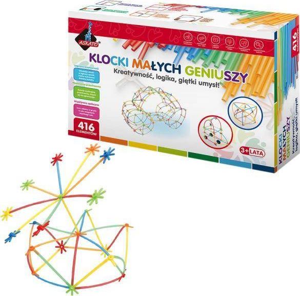 Askato Klocki Małych Geniuszy - słomki midi 416el (116662)