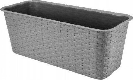 Galicja Skrzynka balkonowa szara rattan 40 cm