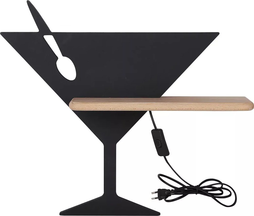 Lumes Czarny kinkiet dziecięcy kieliszek z wtyczką - K057-Steri