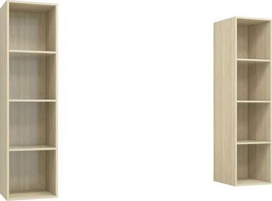 vidaXL Wiszące szafki TV, 2 szt., dąb sonoma, płyta wiórowa