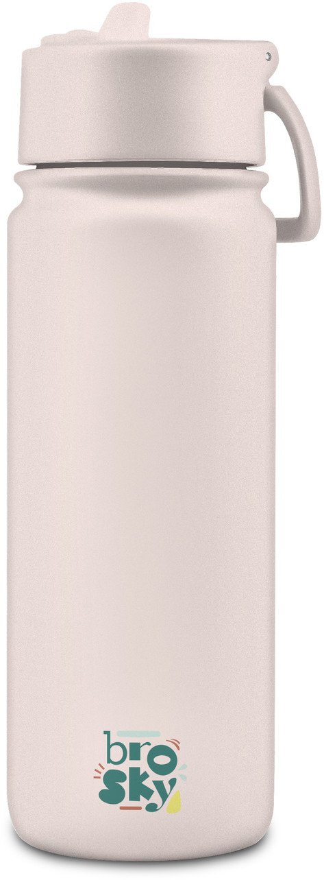 Brosky Basic Stalowa butelka na wodę w kolorze różowym 550ml