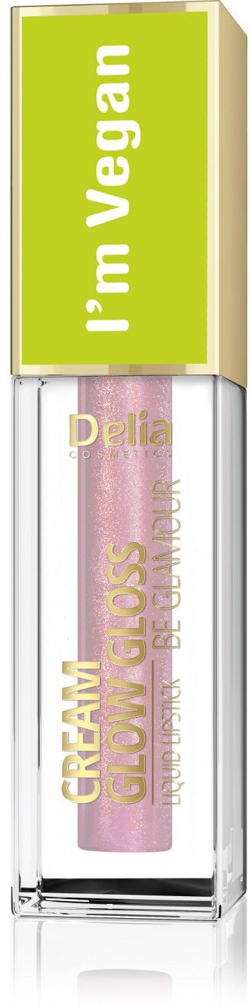 Delia Cosmetics Cream Glow Gloss Wegański Błyszczyk do ust nr 102 Rose Light 5ml