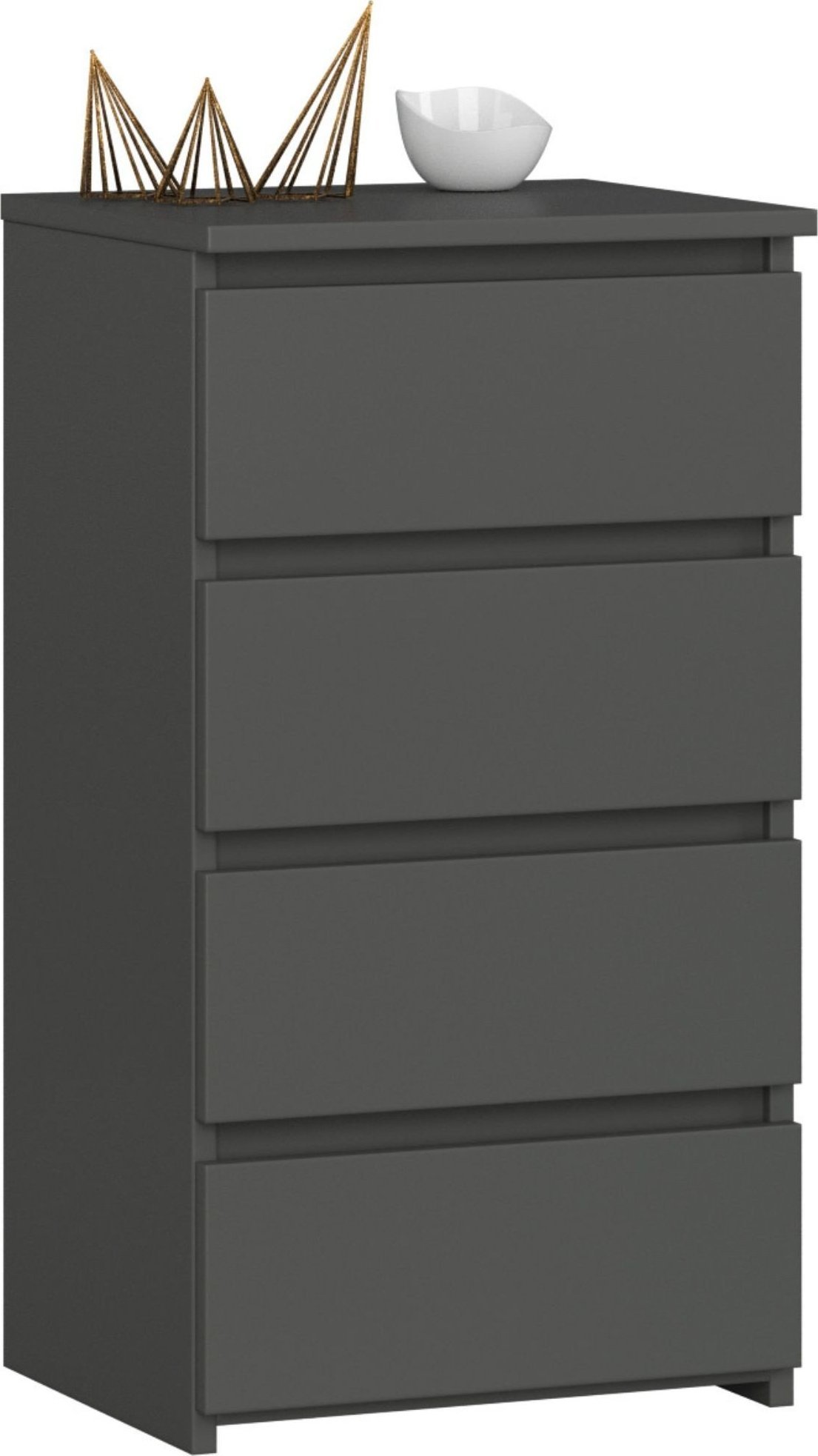 Fabryka Mebli Akord Komoda CL4 40 cm 4 szuflady - grafit szary