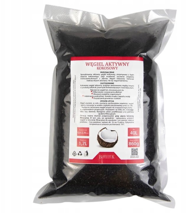 WĘGIEL AKTYWNY KOKOSOWY 1,7L DESTYLACJA