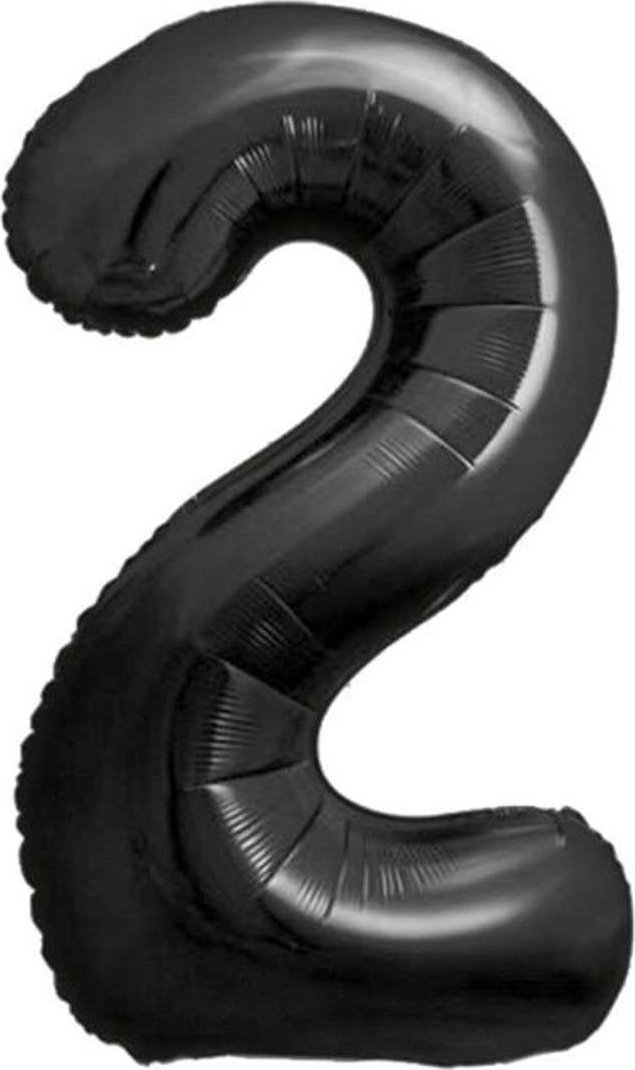 GoDan Balon foliowy B&C cyfra 2 matowa czarna 85 cm