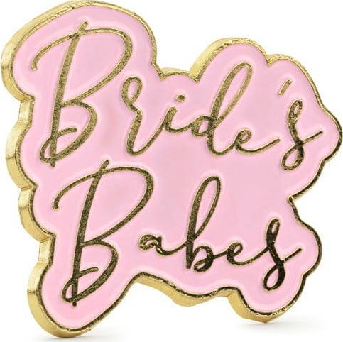 PartyDeco Przypinka Bride's Babes, 3.5x3cm one size