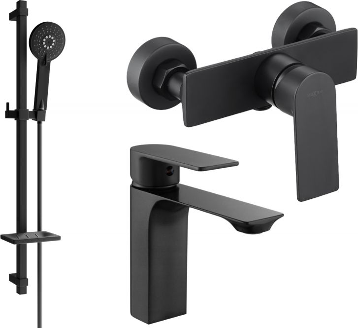 Mexen Mexen Alexa DQ40 zestaw prysznicowy, czarny - 71204DQ40-70