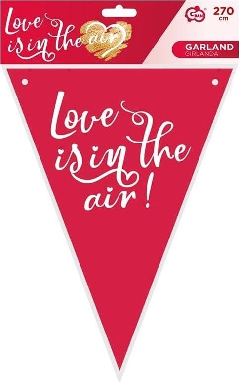 GoDan Girlanda flagi papierowa Love is in the air 270cm