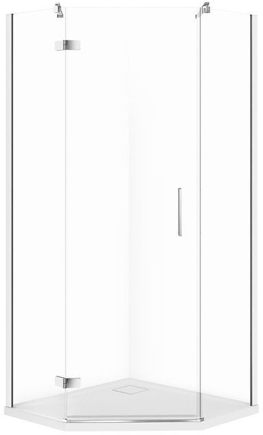 SET C517 KABINA PIĘCIOKĄTNA CITY LEWA CHROM 80X80X195+TAKO SLIM WIR